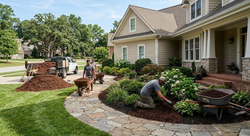 Black Mulch Installation in Ventura County, CA