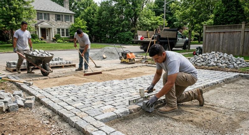 Clay Pavers Installation in Boston, MA